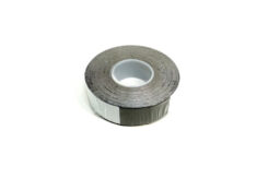 Tool tethering tape consists of a roll of non-adhesive, polyisobutylene based self-amalgamating tape