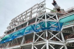 VT Catch fans at steel structure construction in UK