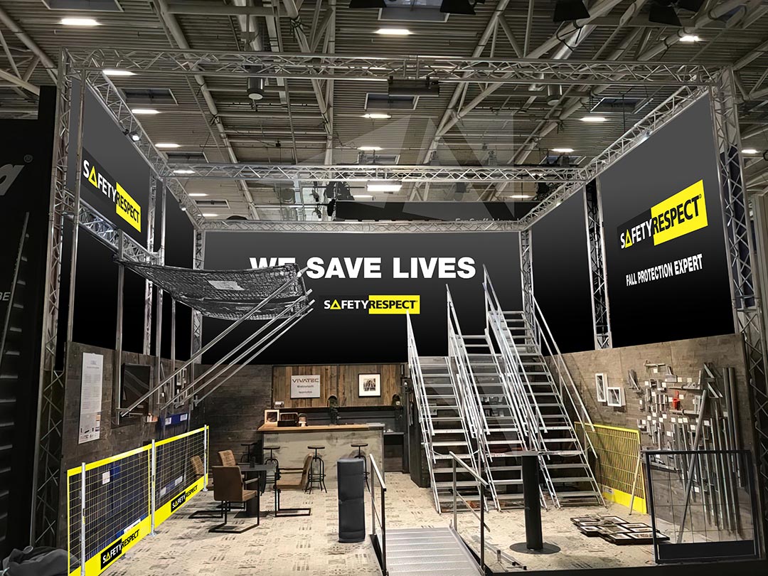 Vivatec and SafetyRespect exhibition stand Bauma draft